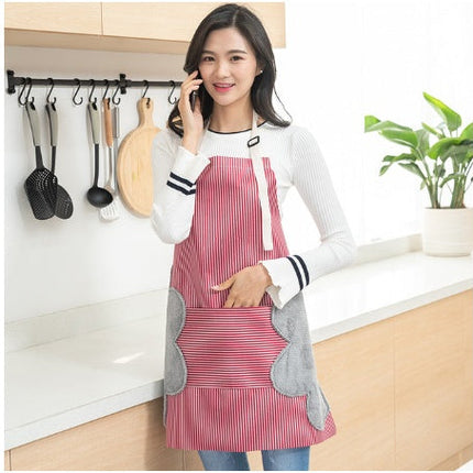 Waterproof Women's Apron with Adjustable Neck Strap & Pocket | Versatile Apron for Cooking, BBQ, and Art