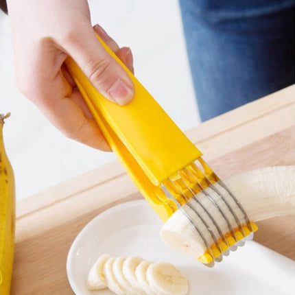 Ergonomic Banana Slicer with Stainless Steel Blade | Efficient Multi-Slicing Tool for Quick Healthy Snacks