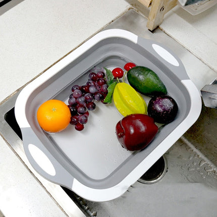 Multifunctional Folding Vegetable Board & Washing Basket with Space-Saving Design | Versatile Kitchen Tool for Efficient Meal Prep