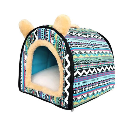 Dog Cat Litter Kennel with Thick Suede Fabric | Soft and Cozy Pet Bed in 6 Colors and 3 Sizes