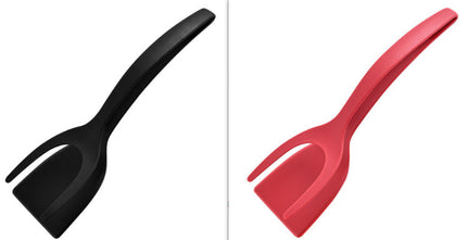 2-in-1 Grip and Flip Tongs with Heat-Resistant Spatula | Versatile Kitchen Tool for Easy Flipping and Gripping