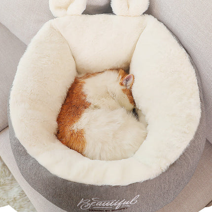 Cozy Warming Pet Bed with Soft Cotton Fabric | Versatile Sleeping Bag & Cushion for Cats and Dogs