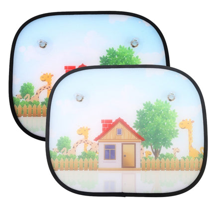 Baby Car Window Sun Shades with Cute Cartoon Designs | UV Protection and Sunlight Blockers for Kids and Pets