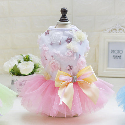 Teddy Dog Pet Dress in Cotton with Slip-On Design | Stylish Outfit for All Occasions