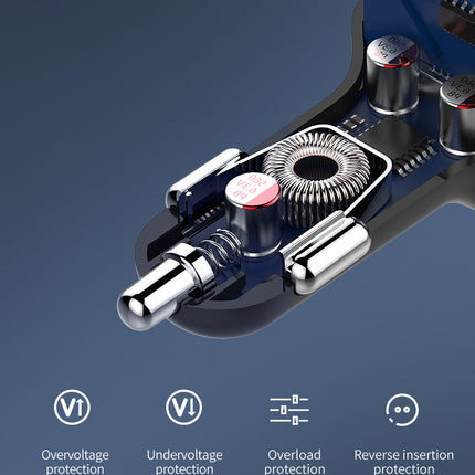 High-Speed Dual USB Car Charger with Bluetooth Music Streaming | Hands-Free Calls and Fast Charging for Safe Driving