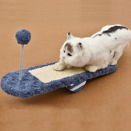 Royal Blue Seesaw Cat Toy with Sturdy Base & Interactive Ball | Engaging Playtime for Cats and Kittens