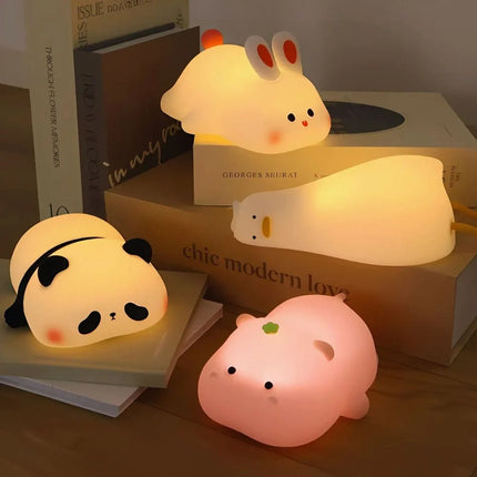 SqueezeBuddies Night Light with Adjustable Brightness | Portable Rechargeable Light for Cozy Bedtime Atmosphere