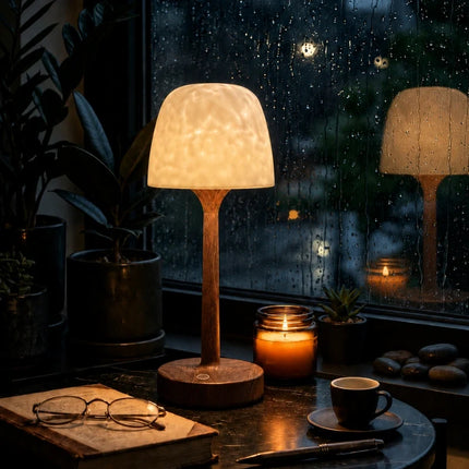 Northern Lights Projector Lamp with 16 Customizable Colors | Elegant Table Lamp for Captivating Atmosphere