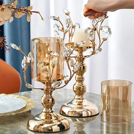 Candle Holders, Vintage Floral Table Centerpiece for Home Decor – image 12
