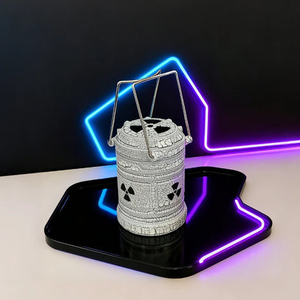 Radioactive Lantern with Immersive Hazard Design | Portable Sci-Fi Decor for Gaming and Streaming Spaces