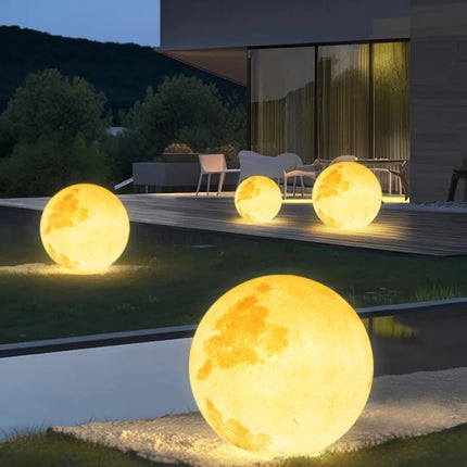 IP65 Waterproof Moon Garden Light with 16 Colors | Remote-Controlled Solar & USB Rechargeable for Outdoor Ambiance