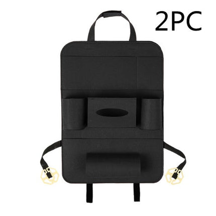 Multi-Pocket Wool Felt Car Backseat Organizer with Adjustable Straps | Durable Storage Solution for Clutter-Free Travel