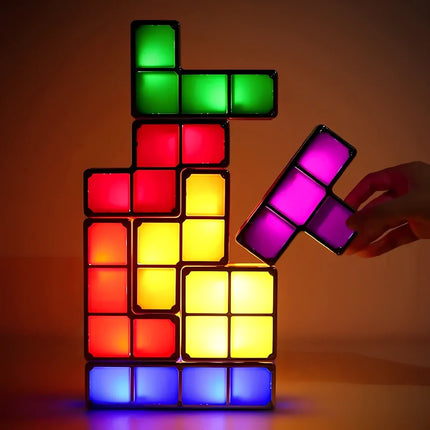 Stackable LED Lighting Blocks Set with Interactive Glow | Creative Customizable Display for Modern Home Decor