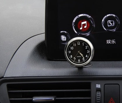 Car Ornament with Glass Mirror & Thermometer | Stylish Interior Accessory for Temperature Awareness