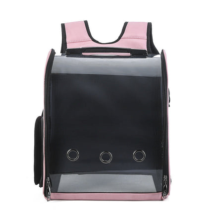Folding Transparent Pet Backpack with Medium Hardness for Comfort and Anxiety Relief | Lightweight Carrier for Cats and Small Dogs