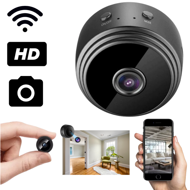 Mini Wireless Security Camera, WiFi Home Security Camera with Night Vision, Surveillance Camera with Motion Detection