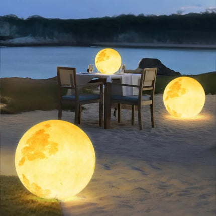 IP65 Waterproof Moon Garden Light with 16 Colors | Remote-Controlled Solar & USB Rechargeable for Outdoor Ambiance