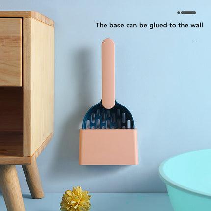 Multifunctional Pet Litter Shovel with Hidden Garbage Bag Storage | Efficient Cleanup Tool for Cat Owners