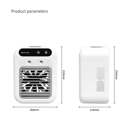 Portable Mini Air Cooler with Touchscreen Control | USB-Powered Cooling for Personal Comfort