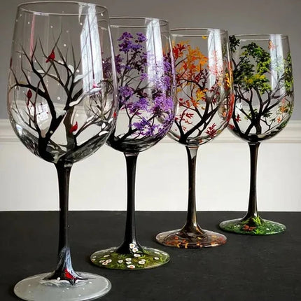 Hand Painted Wine Glasses, Housewarming Gift – image 9