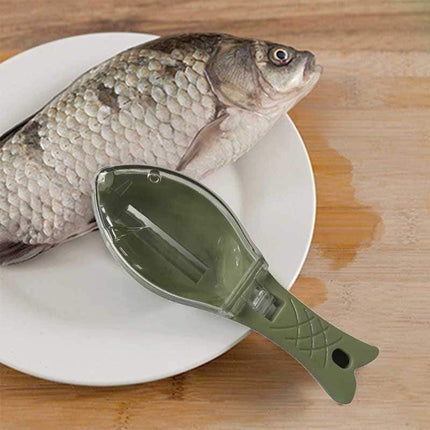 Efficient Fish Scale Scraper with Protective Cover | Ergonomic Design for Easy and Clean Fish Preparation