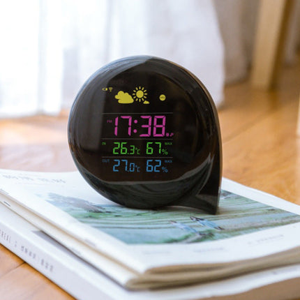 Wireless Weather Station Alarm Clock with Indoor/Outdoor Display | Multifunctional Design for Accurate Temperature and Humidity Monitoring