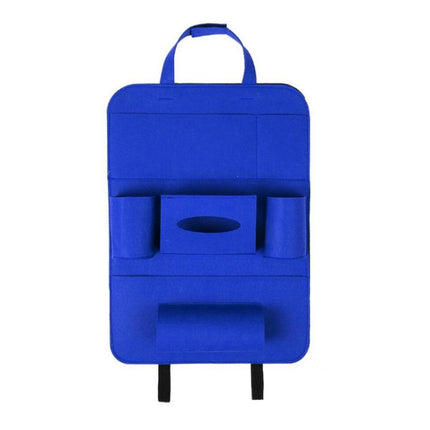 Multi-Pocket Wool Felt Car Backseat Organizer with Adjustable Straps | Durable Storage Solution for Clutter-Free Travel