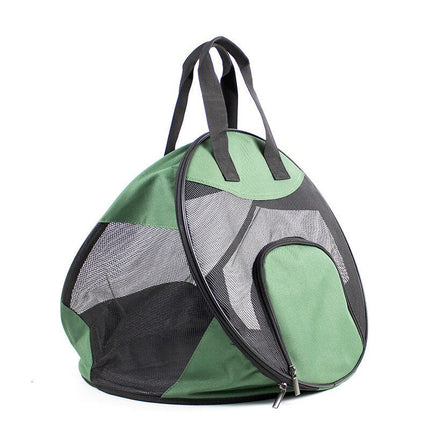 Portable Breathable Pet Carrier with Mesh Windows | Durable Polyester Handbag for Comfortable Travel