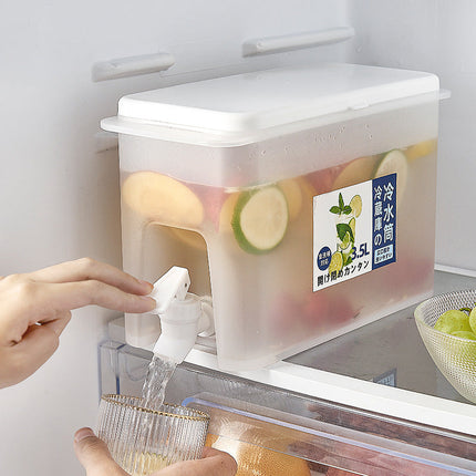 Large Capacity Refrigerator Storage Jar with Faucet | 3.5L Food-Grade Container for Cold Drinks