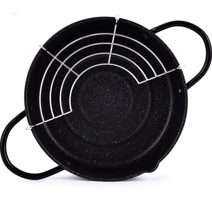 Oil-Saving Fryer with Non-Stick Coating for Healthier Cooking | Durable Iron Design for Easy Cleaning and Versatile Use