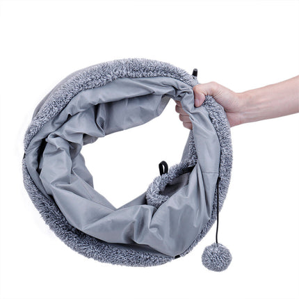 Cat Tunnel Toy with Collapsible Design & Durable Suede Material | Engaging Activity for Indoor and Outdoor Fun