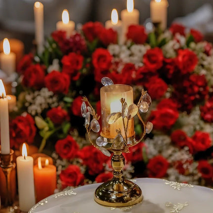 Candle Holders, Vintage Floral Table Centerpiece for Home Decor – image 6
