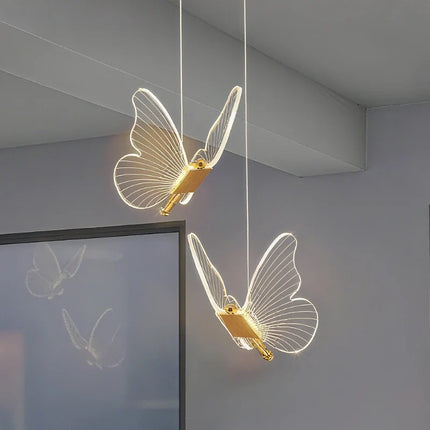 Celestiva Pendant Chandelier with Adjustable Suspension | Elegant Acrylic Wings for Serene Illumination