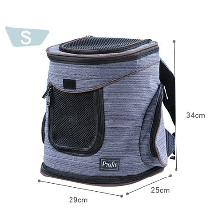 Pet Dog Backpack with Oxford Cloth & Mesh Design | Comfortable Carrier for Small Dogs and Cats