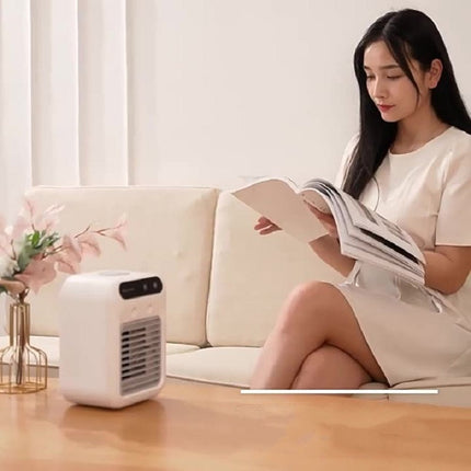 Portable Mini Air Cooler with Touchscreen Control | USB-Powered Cooling for Personal Comfort