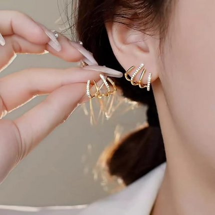 Hypoallergenic Earrings for Women, Twisted Stud Earrings for Sensitive Ears