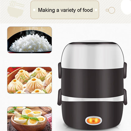 Multi-Function Electric Lunch Box with USB Power | Portable Two-Layer & Three-Layer Design for Healthy Meals on the Go