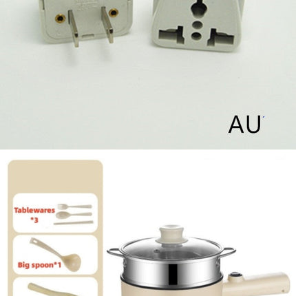Portable Mini Electric Hot Pot with Keep-Warm Function | Stainless Steel Kitchen Cooker for Steaming and Boiling