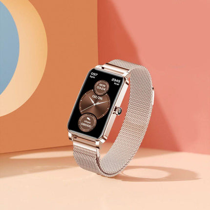 Smart Watch for Women with Steel Band, Fitness Tracker with Heart Rate and Sleep Tracking