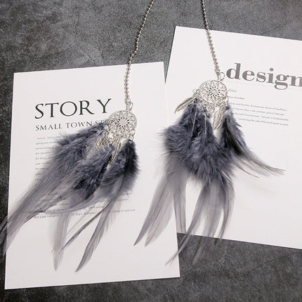 Dream Catcher Car Ornament with Metal and Feather Design | Positive Vibes Accessory for Unique Style