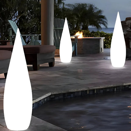Outdoor Sculptural Glow Light with Dimmable RGB Colors | Weatherproof Design for Patios and Ambiance