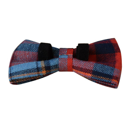 Blue Velvet Dog Collar with Alloy Buckle | Stylish Cotton Leash Set for Comfortable Daily Wear