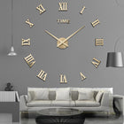 Modern DIY 3D Mirror Wall Decor, Oversized Quartz Clock for Home Decor – image 7