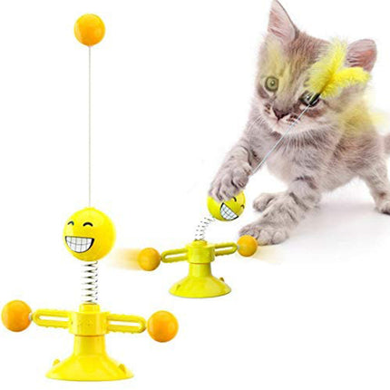 Interactive Cat Toys, Spring Cat Toy with Suction Cup and Rotating Balls – image 4
