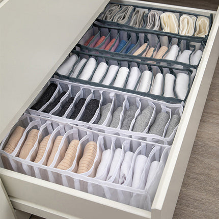Closet Organizer for Underwear and Socks, Drawer Organizer with Compartments, Closet Storage Box for Bras