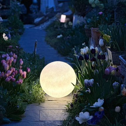 IP65 Waterproof Moon Garden Light with 16 Colors | Remote-Controlled Solar & USB Rechargeable for Outdoor Ambiance