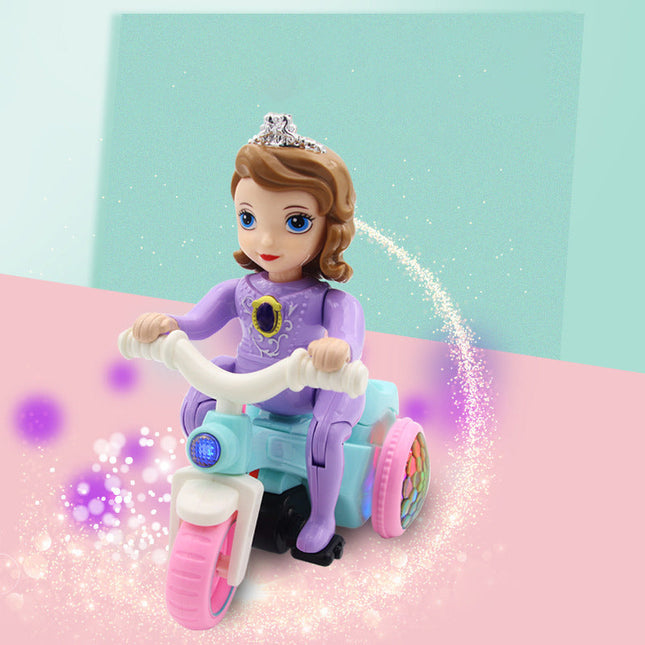 Dolls for Girls, Musical Scooter Doll Toy with Bump and Go and LED Lights