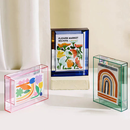 Acrylic Picture Frame, Neon Tabletop Photo Frame