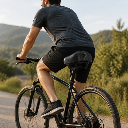 Noseless Bike Seat, Bicycle Saddle with PU Leather