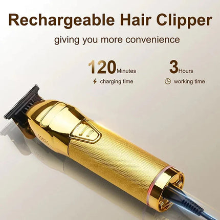 Barber Trimmer Cordless, Hair Trimmer with Zero Gap T Blade for Edge Ups – image 5